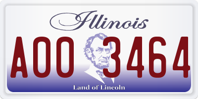 IL license plate A003464