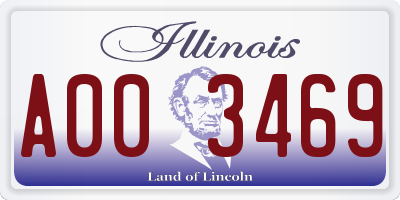 IL license plate A003469