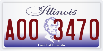 IL license plate A003470