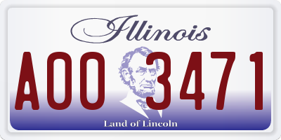 IL license plate A003471