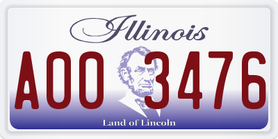 IL license plate A003476