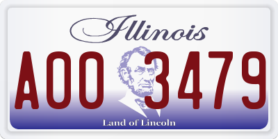 IL license plate A003479