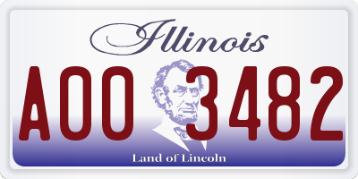 IL license plate A003482