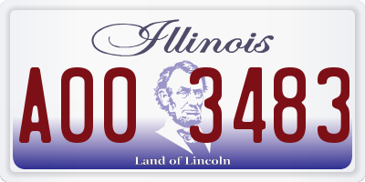 IL license plate A003483