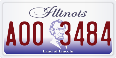 IL license plate A003484