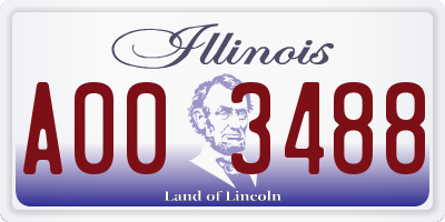 IL license plate A003488