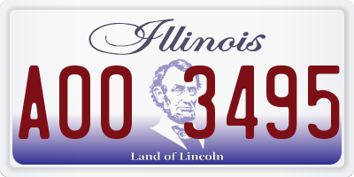 IL license plate A003495