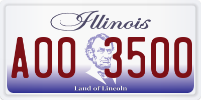 IL license plate A003500