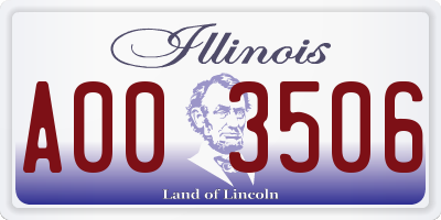 IL license plate A003506