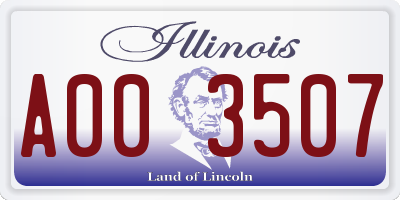 IL license plate A003507