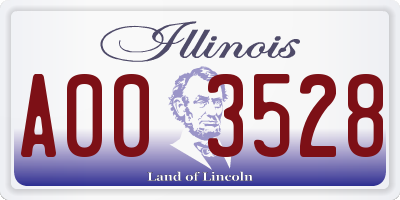 IL license plate A003528