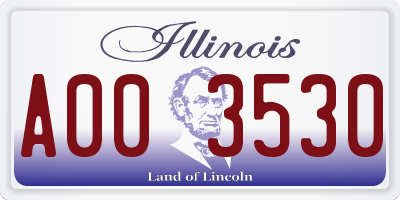 IL license plate A003530