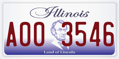 IL license plate A003546