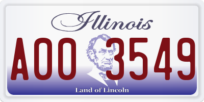 IL license plate A003549