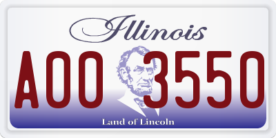 IL license plate A003550