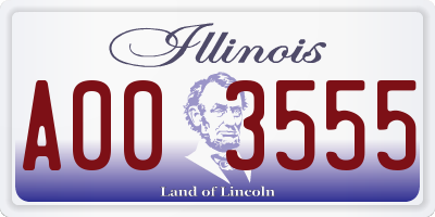 IL license plate A003555