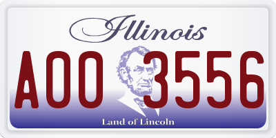 IL license plate A003556