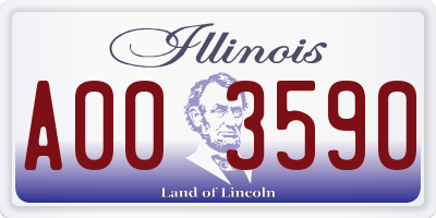 IL license plate A003590