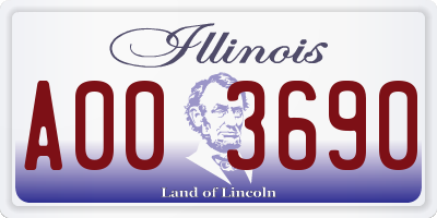 IL license plate A003690