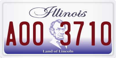 IL license plate A003710