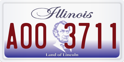 IL license plate A003711
