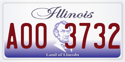 IL license plate A003732