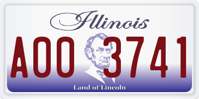 IL license plate A003741