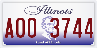 IL license plate A003744