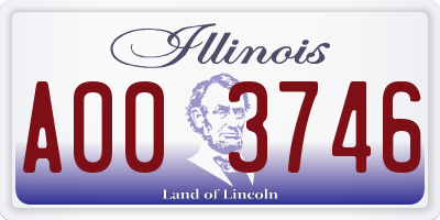 IL license plate A003746