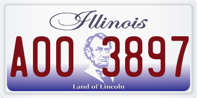 IL license plate A003897
