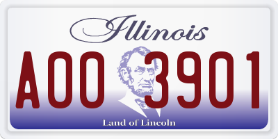 IL license plate A003901