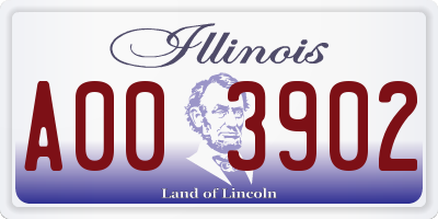 IL license plate A003902