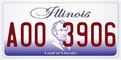 IL license plate A003906