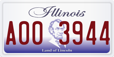 IL license plate A003944