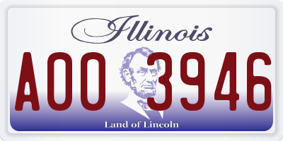IL license plate A003946