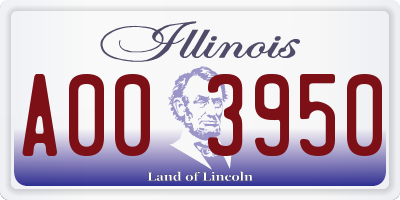 IL license plate A003950