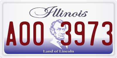 IL license plate A003973