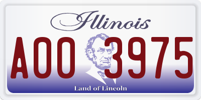 IL license plate A003975