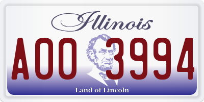 IL license plate A003994