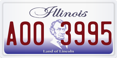 IL license plate A003995