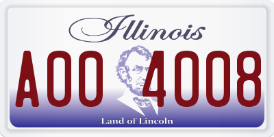 IL license plate A004008