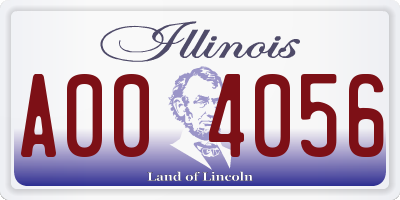 IL license plate A004056