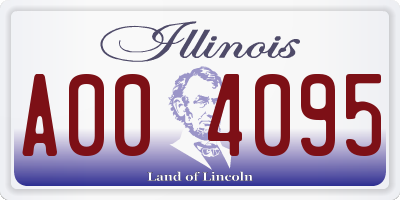 IL license plate A004095