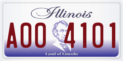 IL license plate A004101