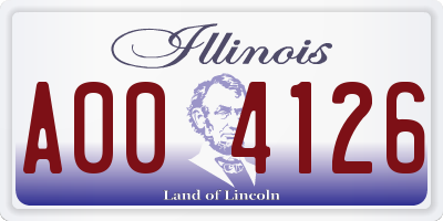 IL license plate A004126