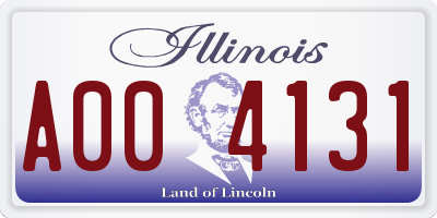 IL license plate A004131