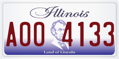 IL license plate A004133