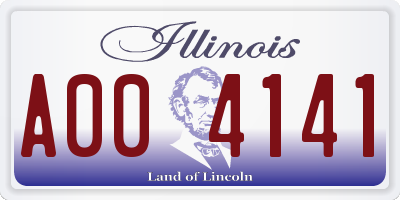 IL license plate A004141