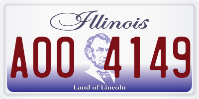 IL license plate A004149