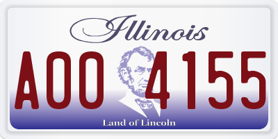 IL license plate A004155